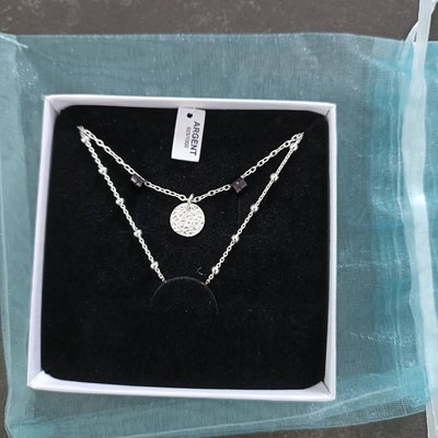 Collier Ras De Cou Tendance Argenté - Pendentif Boule Bleue Saphir Et Strass, étoile, Acier Inoxydable