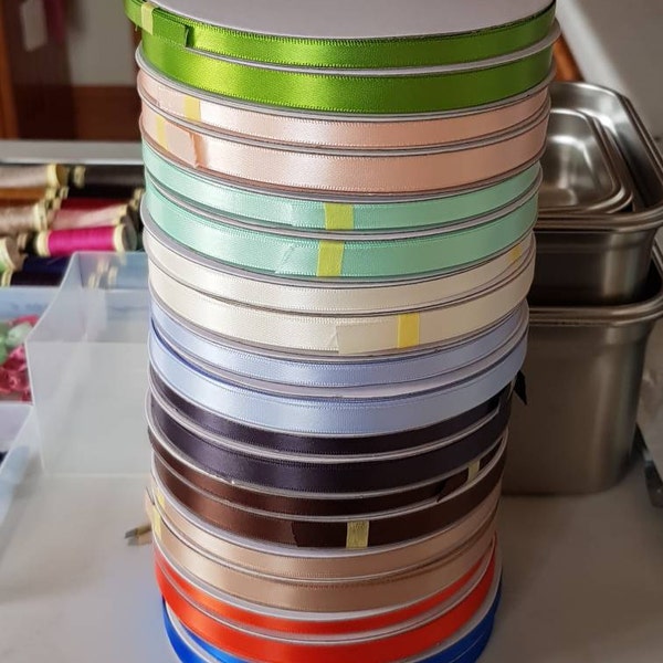 Farmhouse Ribbon Spring Garland Ribbons Sage Green Floral Ribbon Double ...