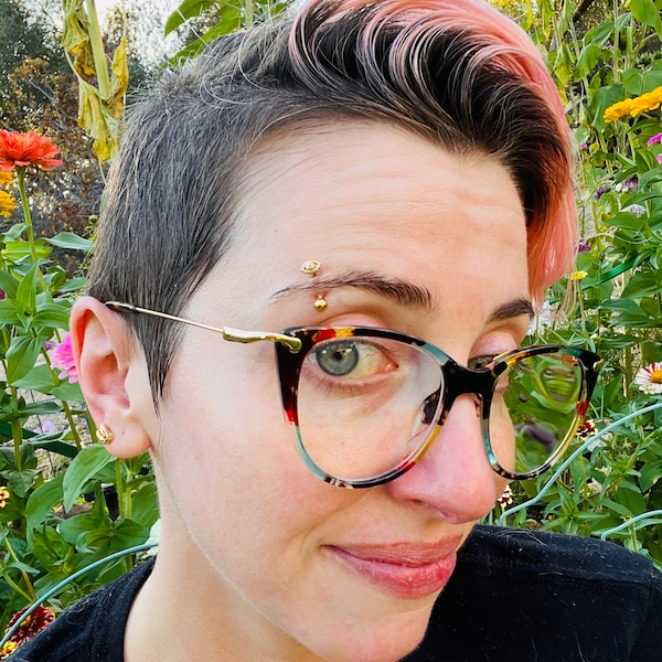 16G Evil Eye Eyebrow Ring/rook Barbell/curved Barbell/rook Earring/rook ...