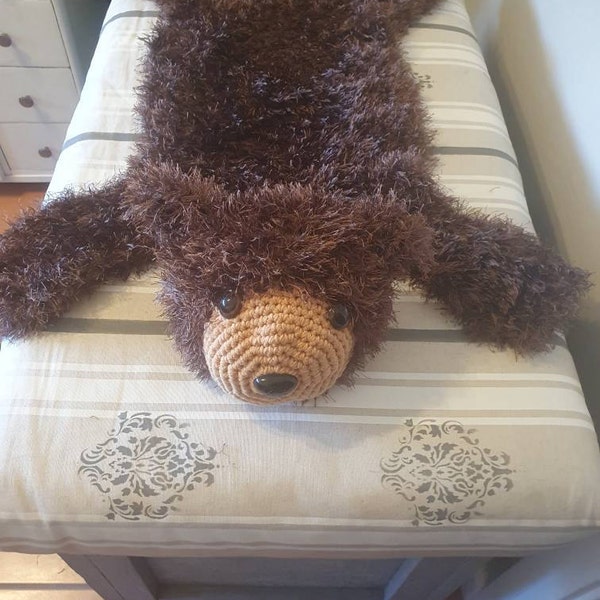 Fake Bear Rug Pattern Crochet Pattern for Faux Bear Skin Nursery Rug or Photo Prop | DIY ...