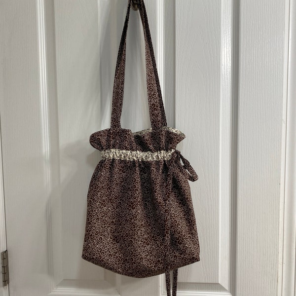 Drawstring Tote Bag Pdf Sewing Pattern, Womans Easy Beginner Linen ...