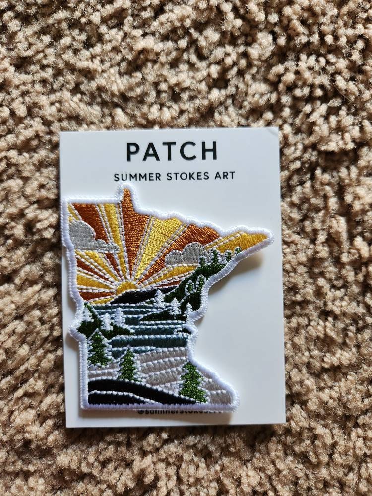 Minnesota Iron-On Patch | 2.5&quot; Patch | Embroidered Sew-on or Iron-on Applique