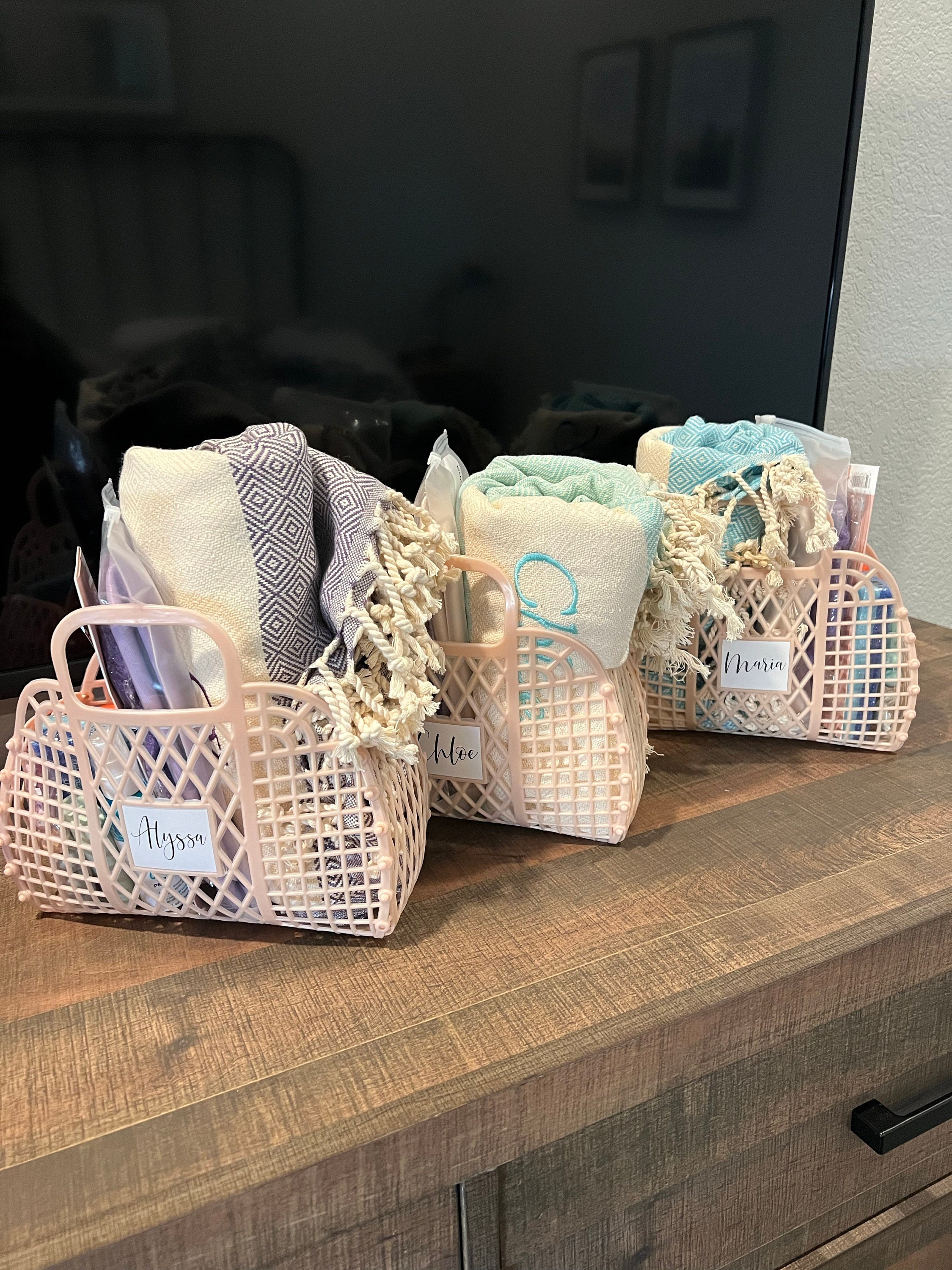 Bachelorette Gift Bags for Women, Friends, Girls, Teens - Personalized Jelly Bag for Holiday Gift Packaging Custom Mini Tote  (EB3470P)