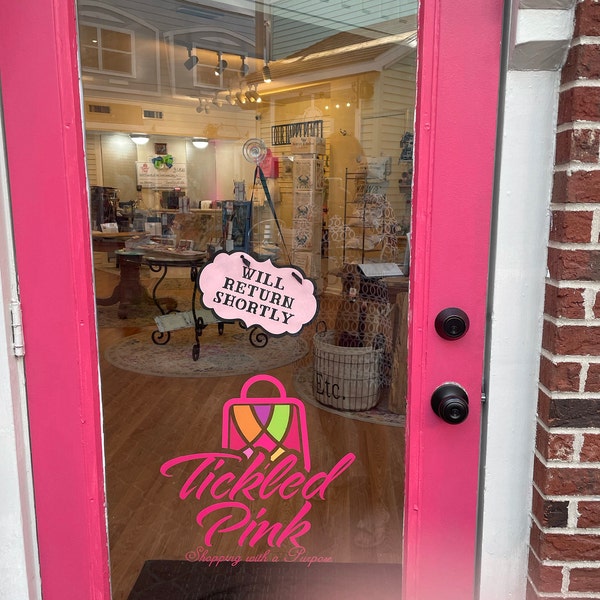 Metallic Open Closed Flip Sign Cardstock, Hangs With Black Ribbon ...