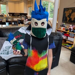 Roblox Head Mask Costume For Kids Ages 4 Custom Mouth Skin Etsy - halloween 2018 piggy roblox halloween costume