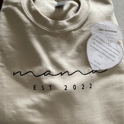 Custom Mama Est 2022 Sweatshirt and Hoodie, Custom Date Sweatshirt ...