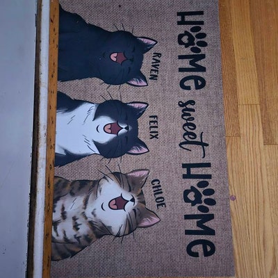 Please Remember When Visiting Cats House - Funny Cat Doormat For Cat Lovers, Personalized Welcome Mat