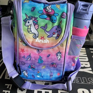 FRINGOO Astuccio Personalizzato Per Bambini Con 2 Scomparti - Grande E Spazioso, Tema Sirena, Per Ragazze E Ragazzi