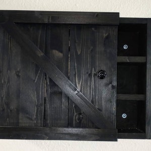 Mini Barn Door Wooden Murphy Bar Liquor Cabinet – Minutemen Wood Design