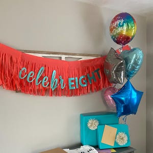 Celebreight Banner, Celebreight, 8th Birthday Banner, Eight Decorations ...