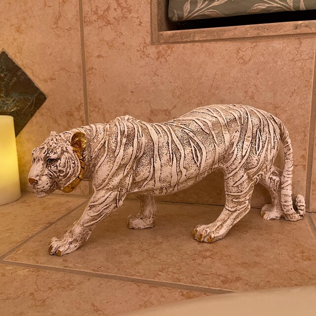 King of Beasts - Feng Shui Tiger Table Accent, Polyresin King of Beasts - Feng Shui Tiger Table Accent, Polyresin