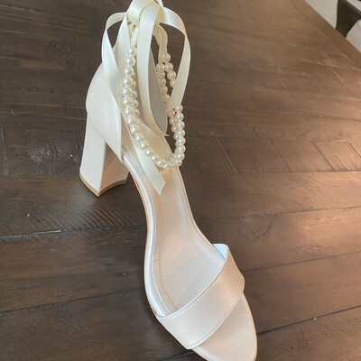 block heel ivory