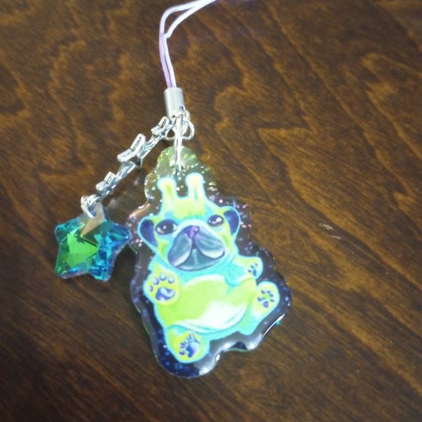 Geeble Jotchua Alienposting Glitter Acrylic Phone Charm - Etsy