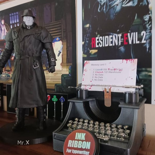 Typewriter Rdr2 Replica Resident Evil Typewriter With Music and Movement + Ink Ribbon ...