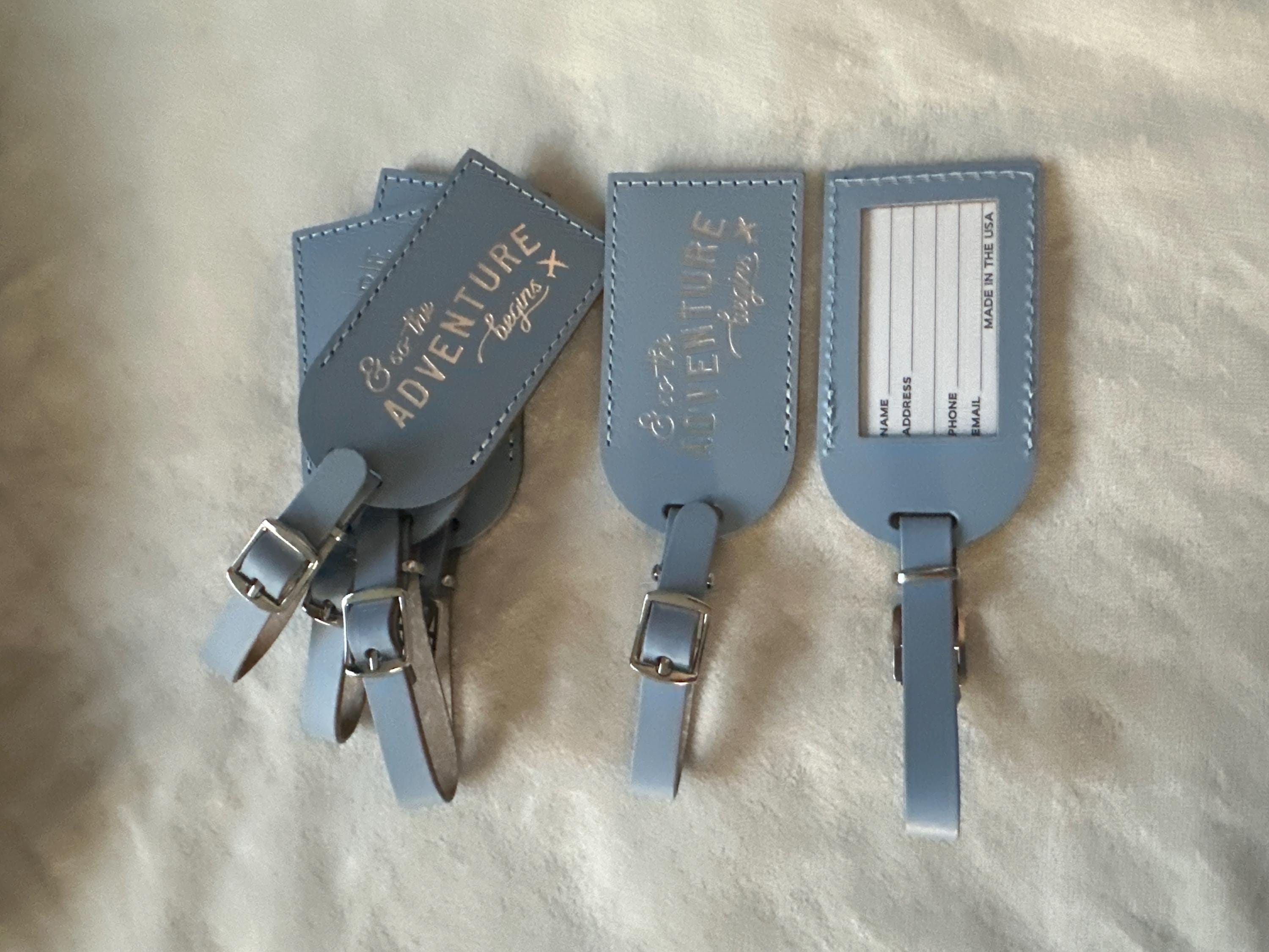 Bulk Wedding Favors Luggage Tags Unique Gifts, Bridesmaid Gift, Save the Date, or Bridal Party Shower - And So the Adventure Begins Travel