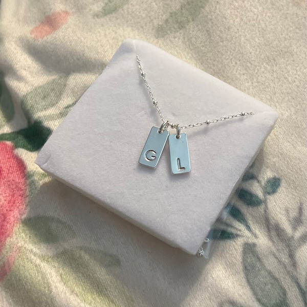 Initial Mini Tag Necklace