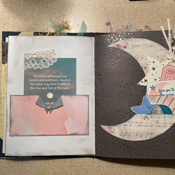 Moon, Pocket, Junk Journal, Insert, Kit, Dream Journal, Tags, Stars ...