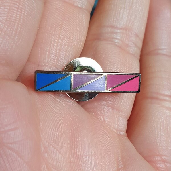 Bisexual Bar Pin — Subtle Bi Pride Flag Accessory LGBT Lesbian Gay ...