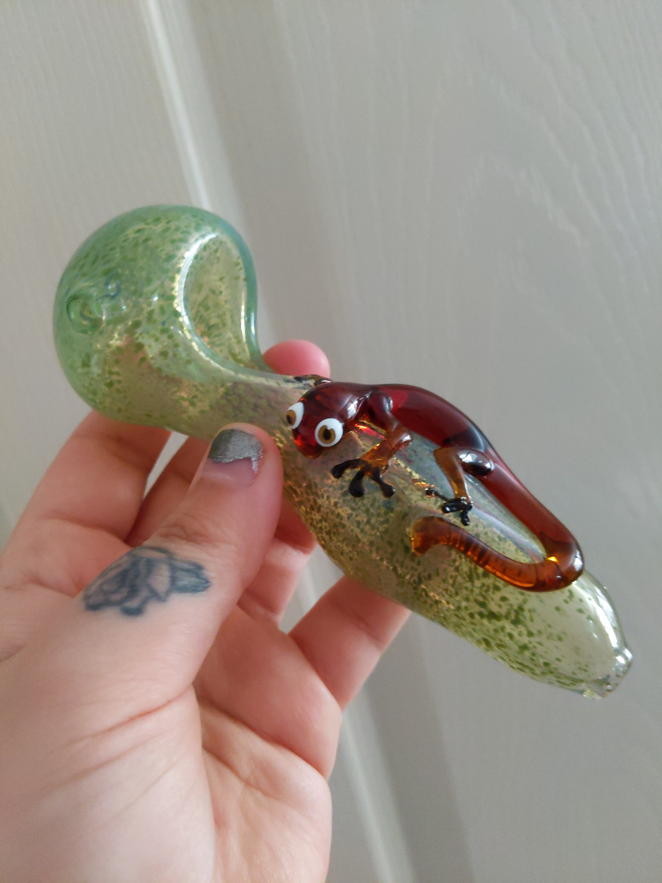 Glass Lizard Pipe Unique Glass Art Fast & Free Shipping