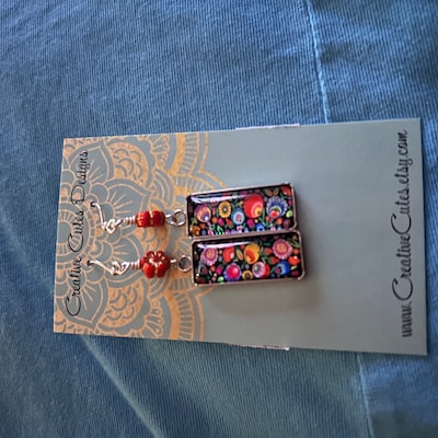 Colorful Mandala Vintage Earrings main image 1