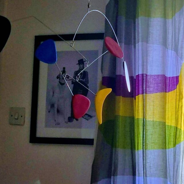 Abstract Art Hanging Kinetic Mobile, Modern Mobile, Mid