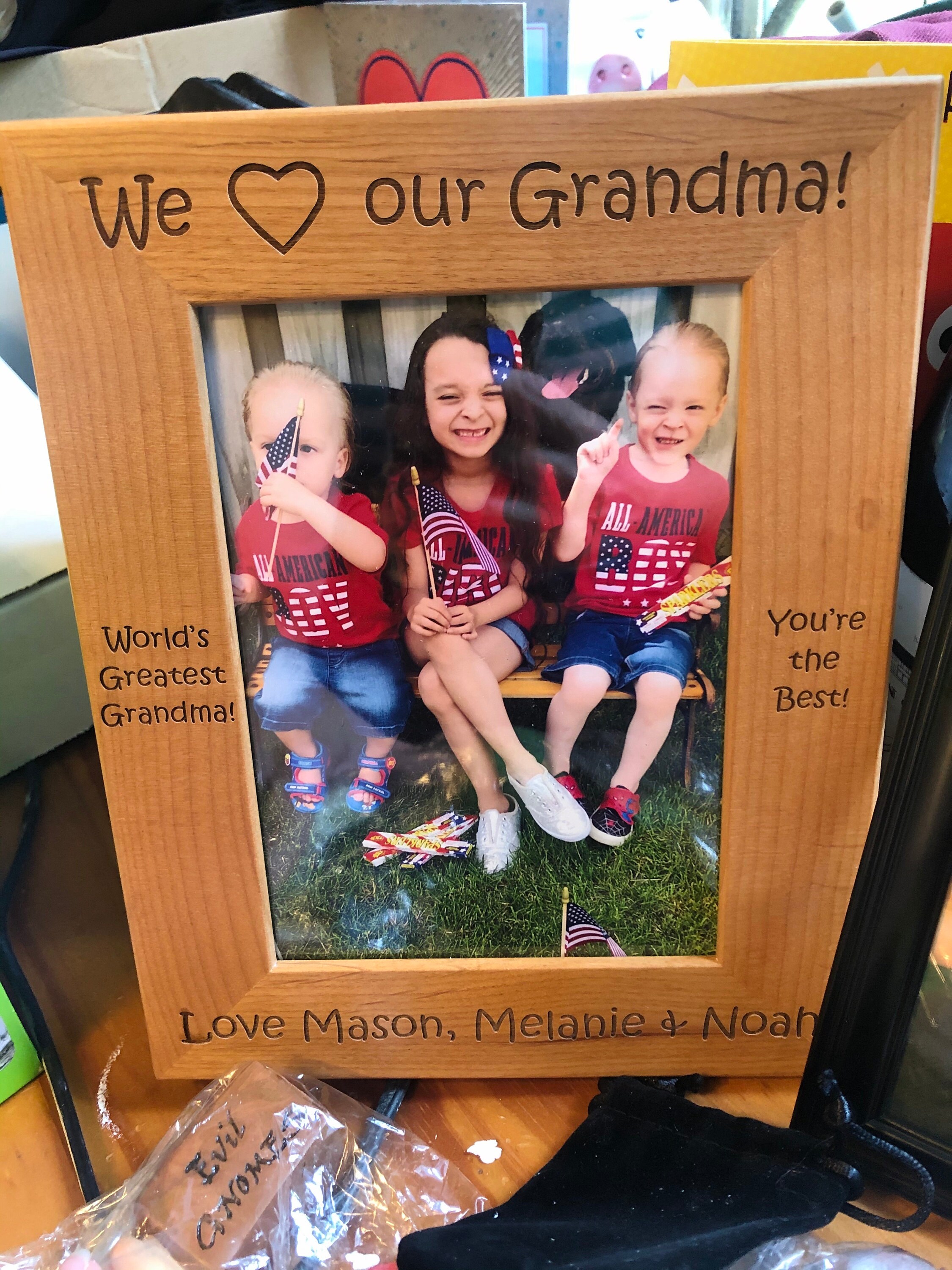 I Love my Grandma // Personalized Engraved Photo Frame // Picture Frame