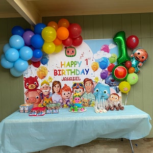 PERSONALIZED COCOMELON LARGE Happy Birthday Banner add Kid - Etsy