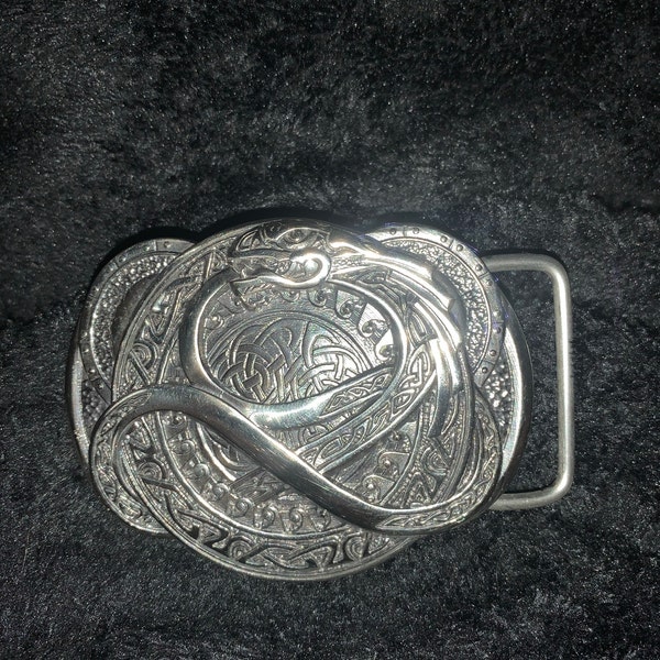 Jomungand Soild Bass Belt Buckle, Dagon Snake Belt