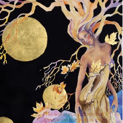 Goddess Painting Tree Woman Mother Earth Tree Spirit - Etsy