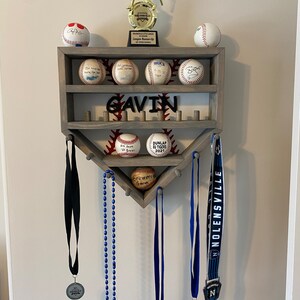 Homeplate Softball Ring Ball and Ribbon Display SB3 - Etsy