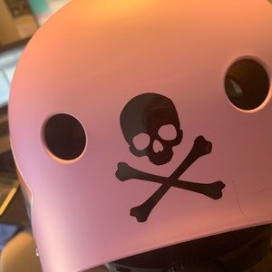 Danger Area Warning Sign Vinyl Sticker Decal Crossbones Skull Die Cut 11 x 8cm