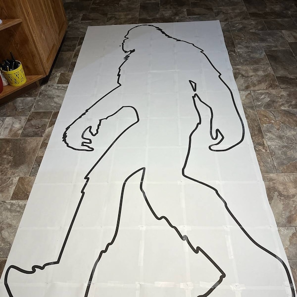 7ft 8ft 10ft Life Size Bigfoot Pattern , Yeti, Sasquatch Silhouette ...