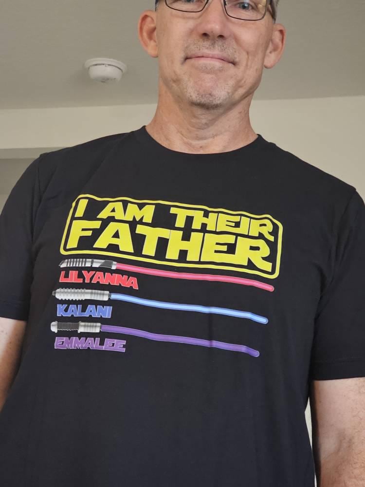 I Am Their Father Personalized Shirt, Dad Shirt, Fathers Day, Star Wars Father Shirt, Custom Shirt With Lightsabers, Daddy Shirt