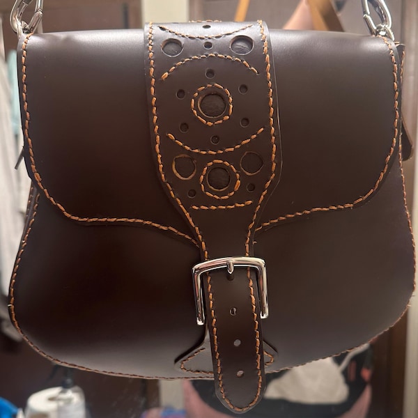Shoulder Bag Leather Pattern PDF - Saddle Bag Digital Template - Etsy