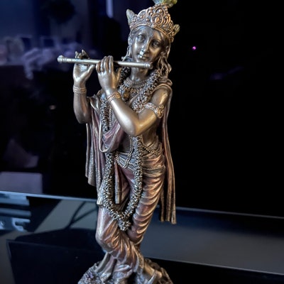 SHIVAJI ARTS Heer Krishna standbeeld, 10 inch, marmeren Krishna