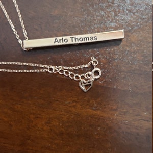 Name Bar Necklace Custom Baby Name 