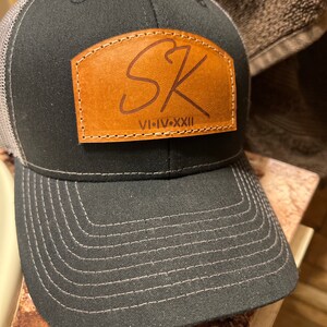 Leather Grey Patch Engraved Trucker Hat One Legging it Around got meshulem? Leather Grey Patch Engraved Trucker Hat One Legging it Around got meshulem?