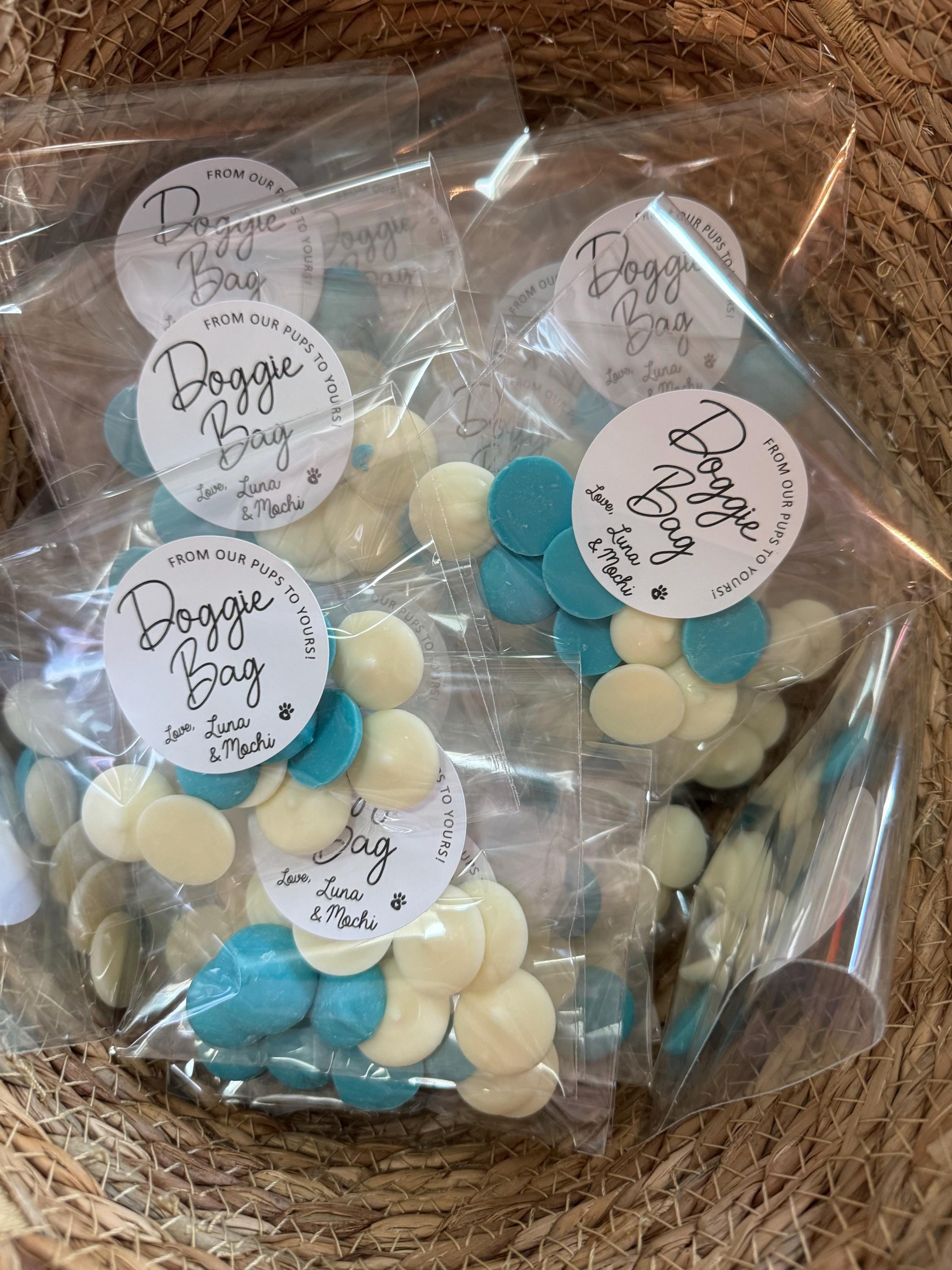20 Doggie Bags Wedding Favors Stickers Custom Personalized, Dog Treat Pet Bags Labels Wedding, I Do Too, We Do Too, Pet Wedding Favors