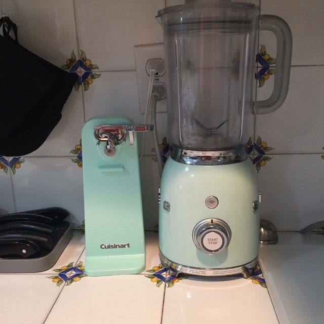 Mint Green Cuisinart Electric Tall Can Opener , Oasis/mint Green Kitchen,  Oasis Keurig, Pastel Green Smeg 