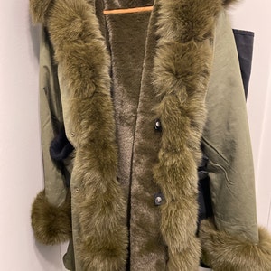 Wild Elegance Real Fox Fur and Raccoon Fur Parka Coat Winter Jacket ...