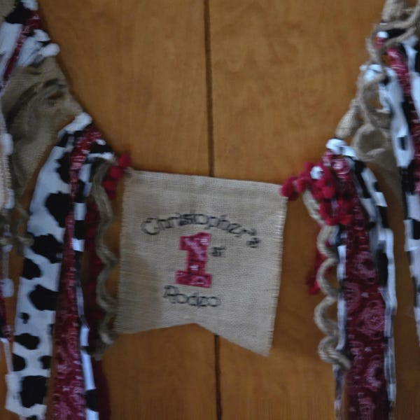 RODEO Back Number-personalized Cowboy-1st Birthday/rodeo Banner ...