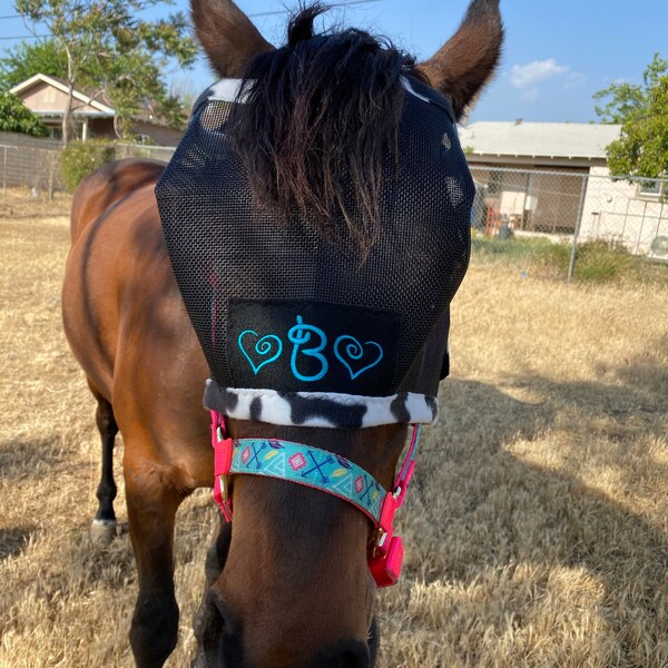 Custom Made Embroidered HORSE FLY MASK by Bobbigee's - Etsy