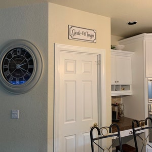 SUPERDANT 1 Feuille Pantry Wall Sticker Dry Goods Market Fresh Open 24/7 Verre Porte Vinyle Art Lettrage Sticker Signe Pour Cuisine Porte Décor 43x25 Cm