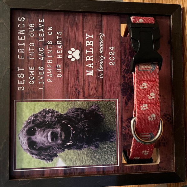 Memorial Pet Loss Frame - Dog or Cat, Puppy Memorial Wood Frame With ...
