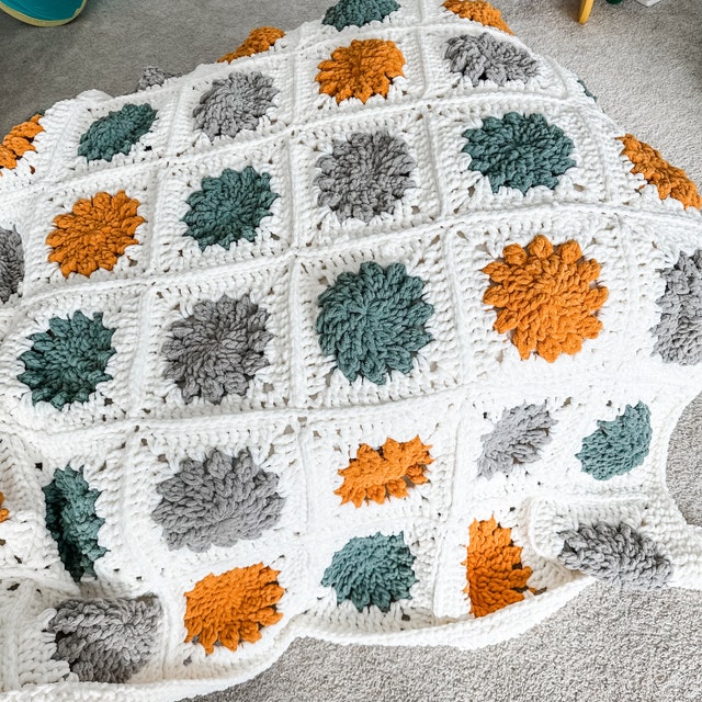 Orange blossom crochet blanket free pattern hotsell