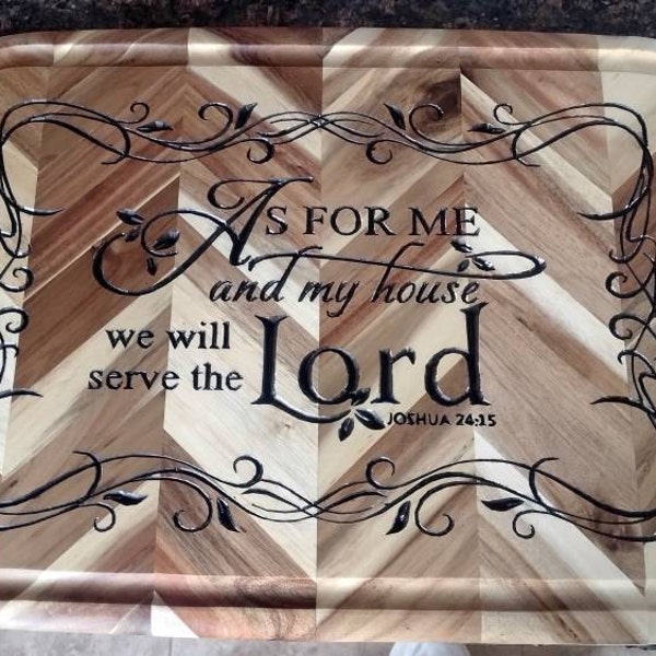As for Me and My House We Will Serve the Lord Cnc Christian Decor Wood ...