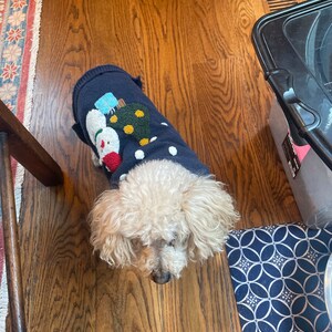 Snow Man Sweaterdog Clothespet Clothesthin Dog Sweater for Christmas - Etsy
