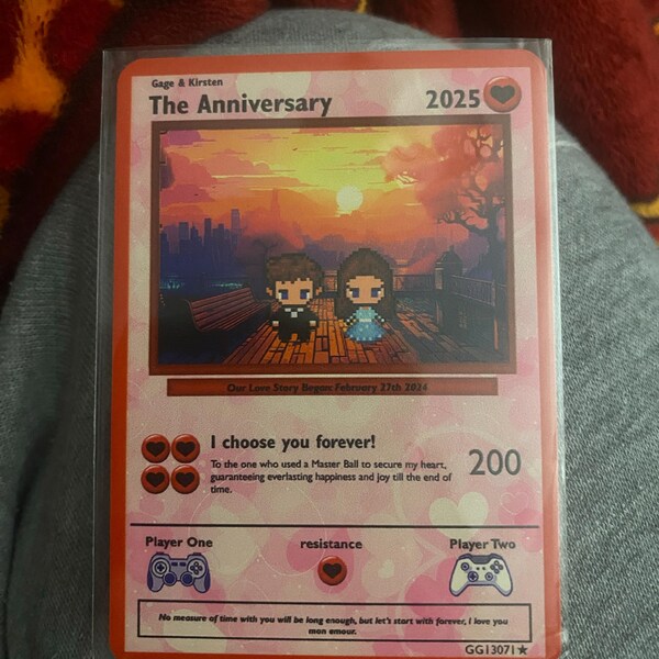 Custom Wedding Day Pokemon Card Gift For Couples, Wedding Or Anniversary Card