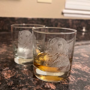 Personalized Whiskey Glass - Custom Etched Text Or Logo - Laser Engraved Gift For Whiskey Lovers