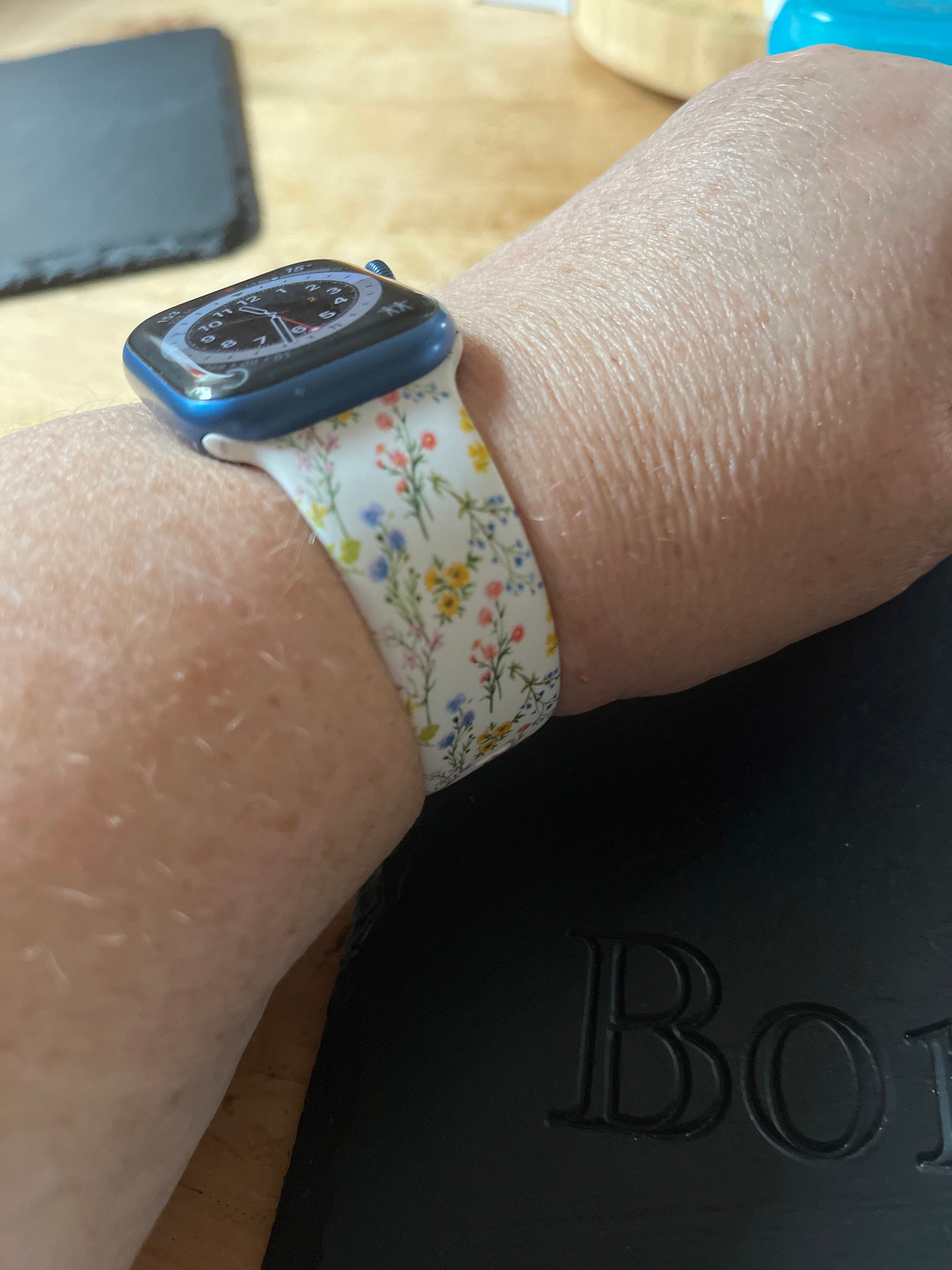 Small Spring Flowers Silicone Watch Band compatible with Apple Watch Fitbit Samsung Garmin